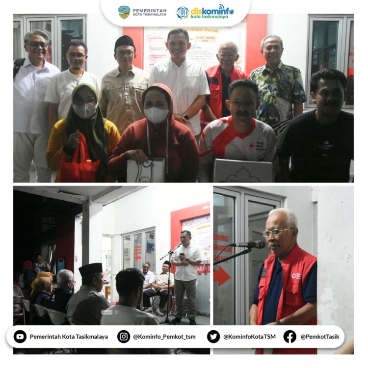 PENINJAUAN KEGIATAN DONOR DARAH MALAM RAMADHAN PMI KOTA TASIKMALAYA