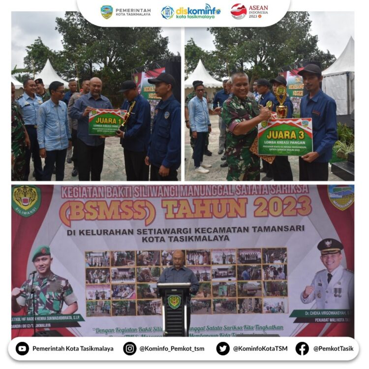 Penutupan Kegiatan Bakti Siliwangi Satata Sariksa (BSMSS) Tahun 2023 Kodim 0612/Tasikmalaya