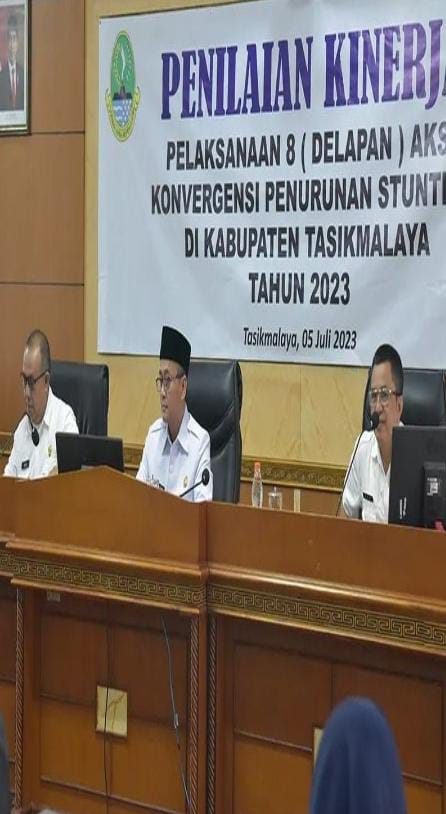 PLH. BUPATI TASIKMALAYA HADIRI PENILAIAN KINERJA STUNTING